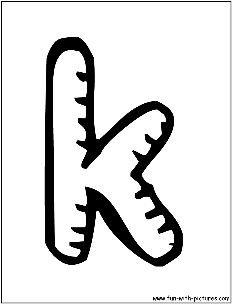 Letter K Coloring Page 
