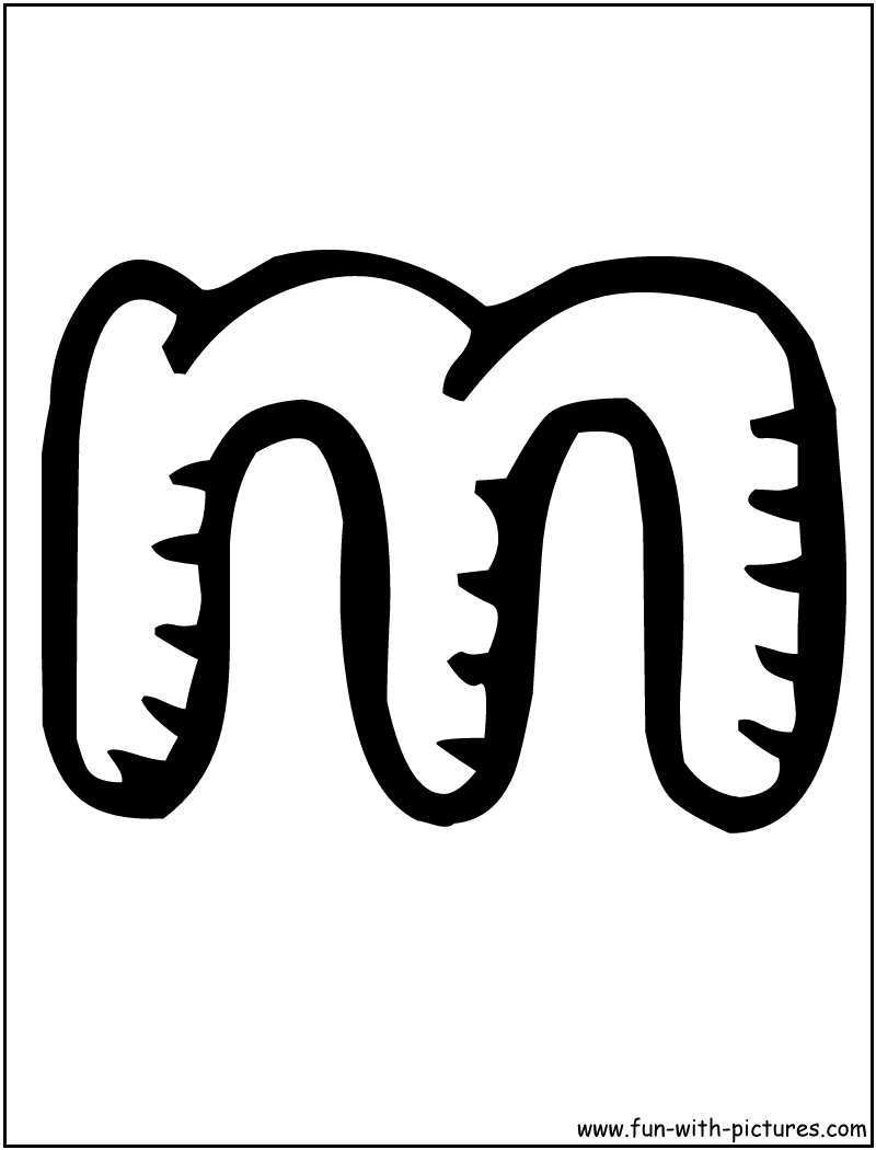 Letter M Coloring Page 