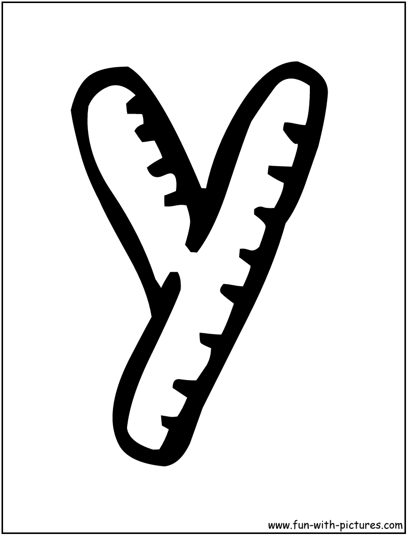 Letter Y Coloring Page 