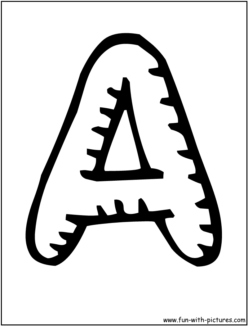 Letters A Coloring Page 