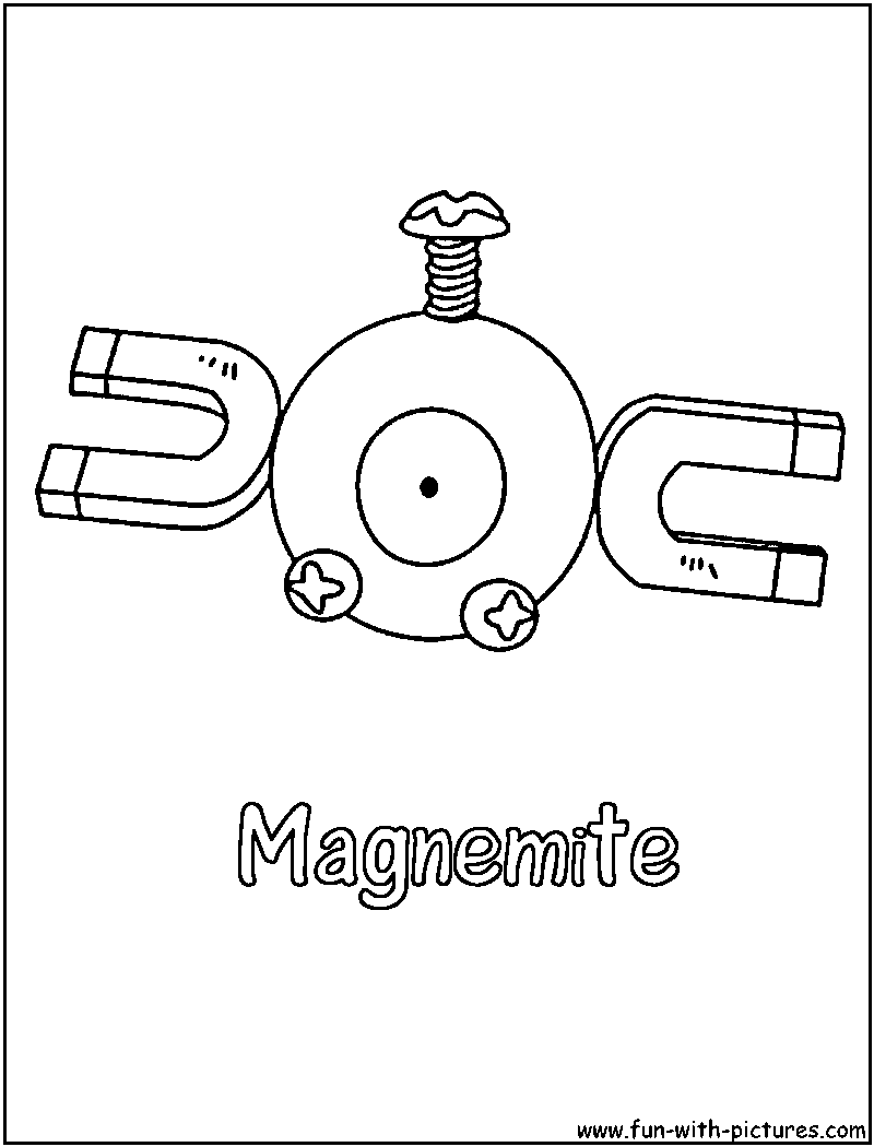 Magnemite Coloring Page 