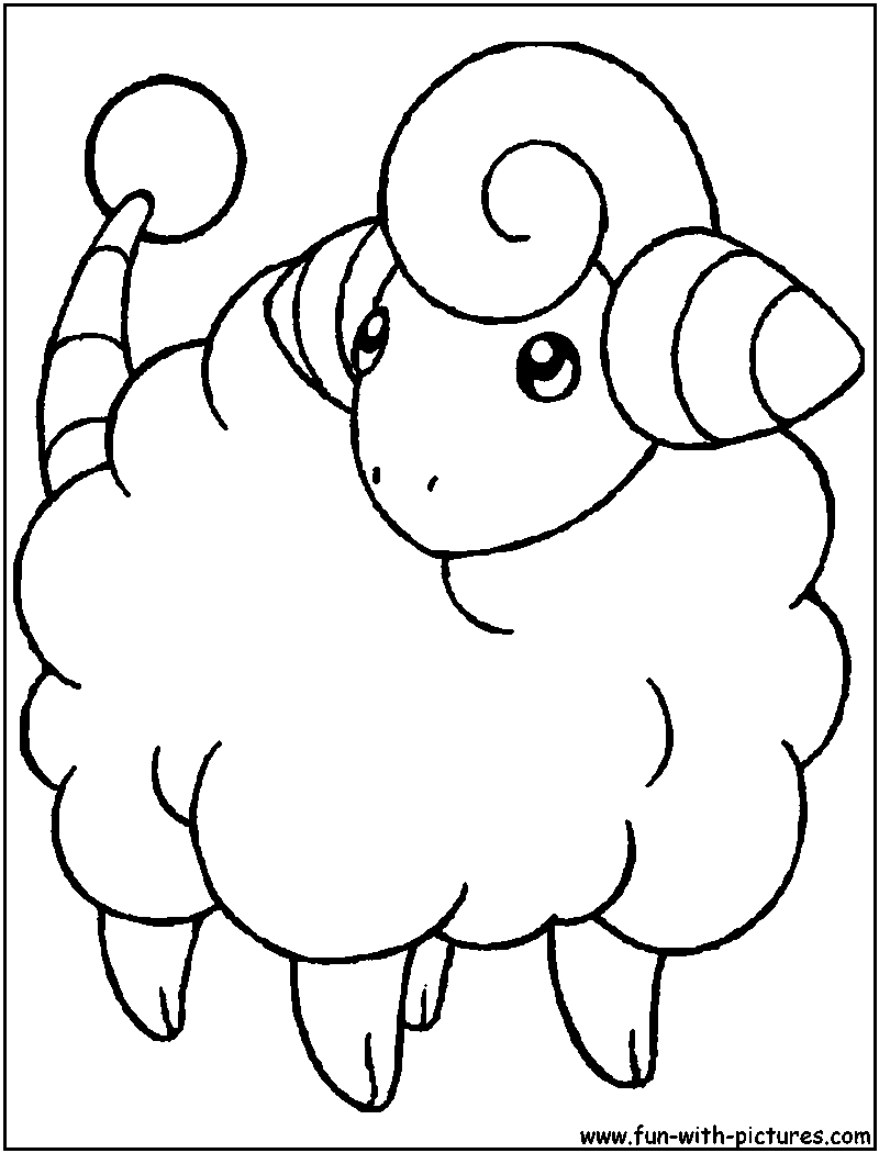 Mareep Coloring Page 