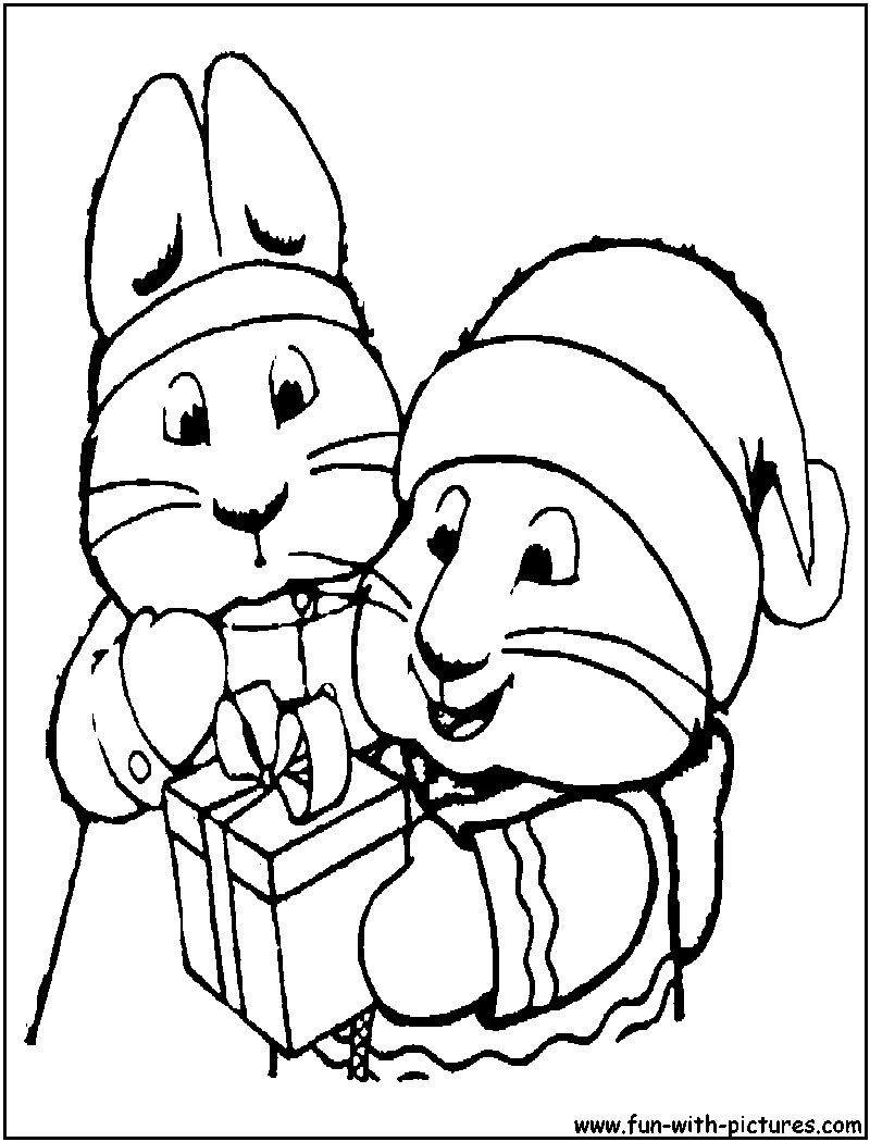 Maxandruby Christmas Coloring Page 