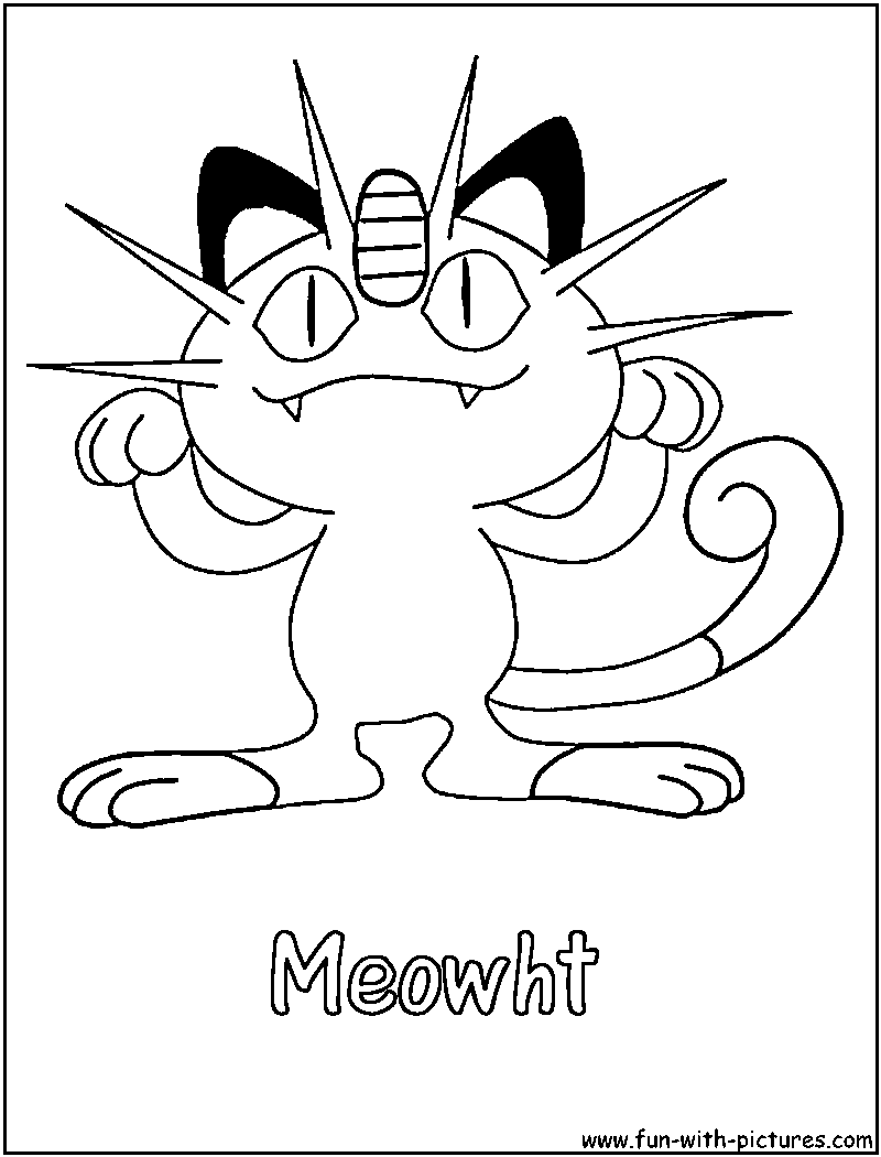 Meowht Coloring Page 