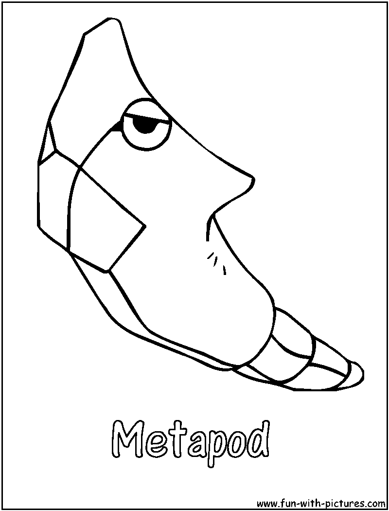 Metapod Coloring Page 