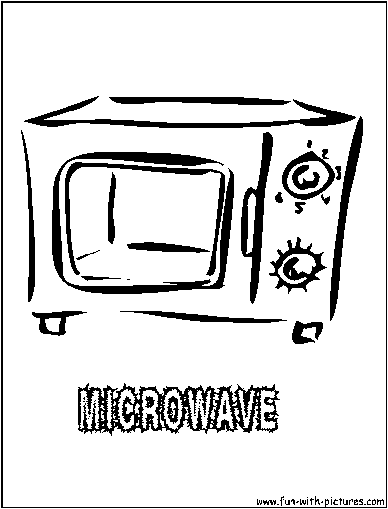 Microwave Oven Coloring Page 