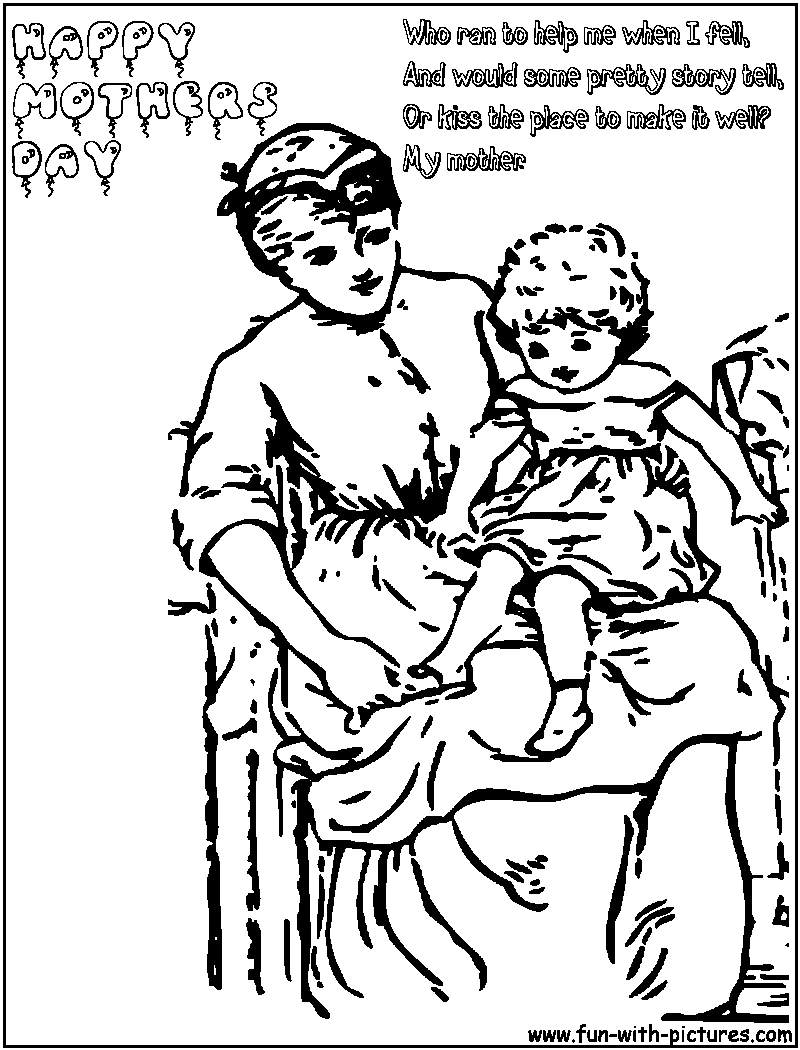 Mom Story Coloring Page 