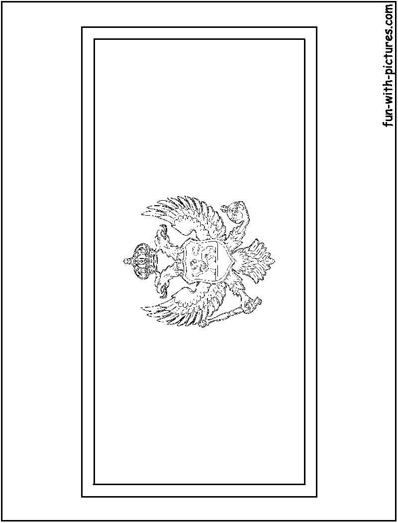 Montenegro Flag  Coloring Page