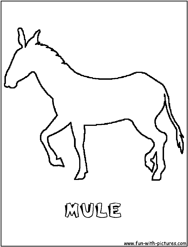 Mule Coloring Page 