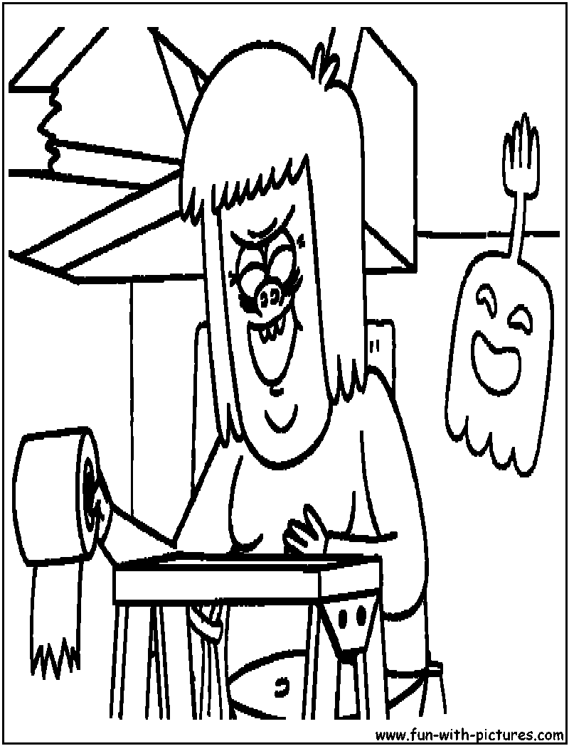 Muscleman Highfiveghost Coloring Page 