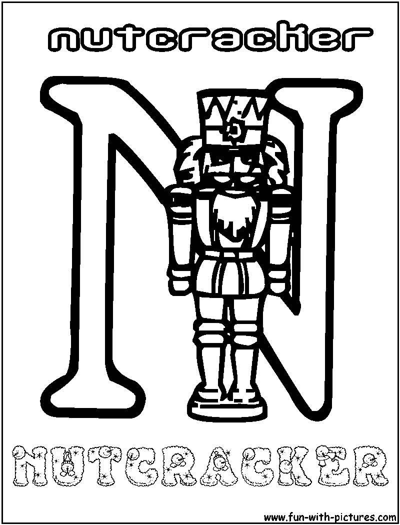 N Nutcracker Coloring Page 