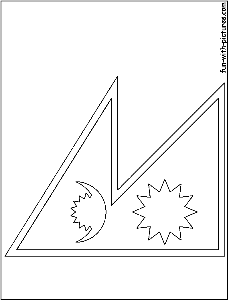 Nepal Flag  Coloring Page