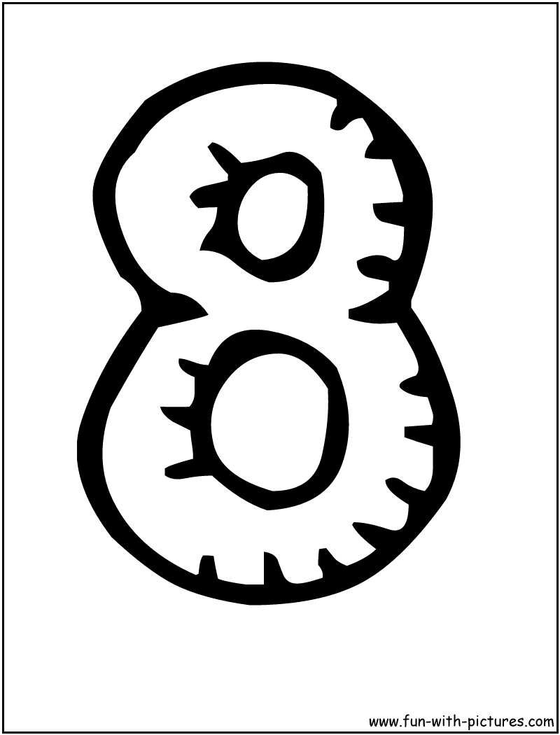 Number 8 Coloring Page 