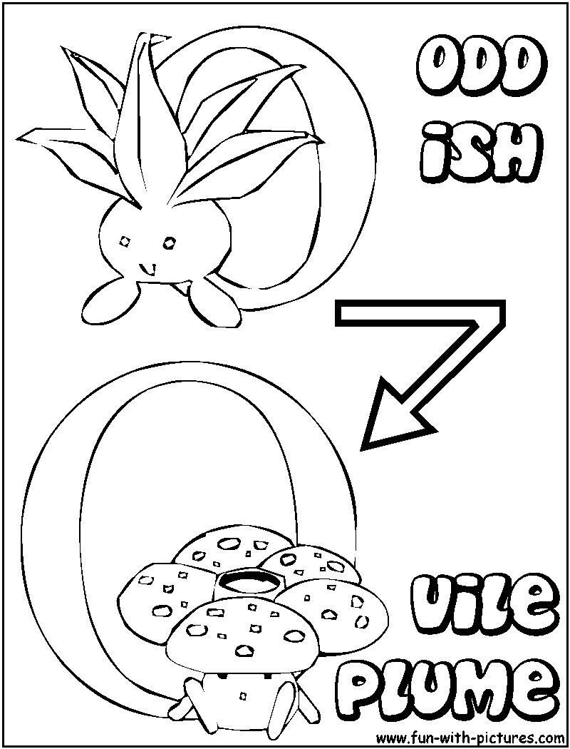 O Oddish Vileplume Coloring Page 