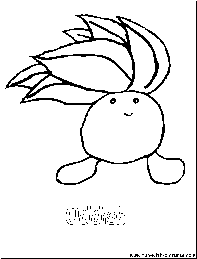 Oddish Coloring Page 