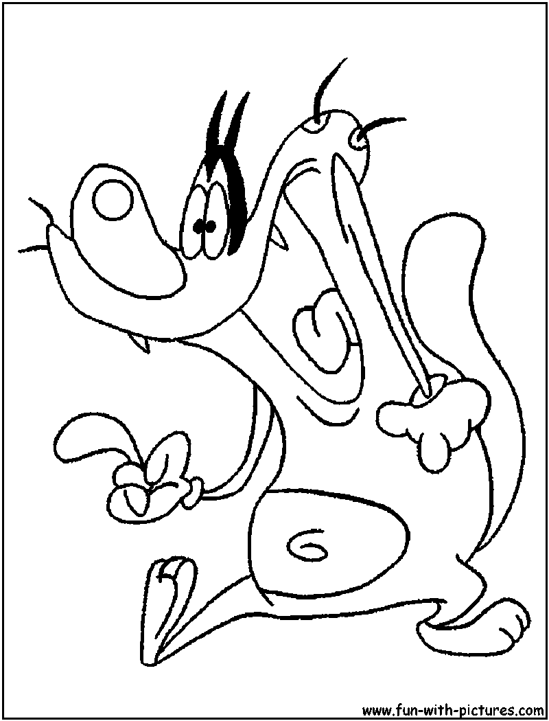 oggy and olivia coloring pages - photo #14
