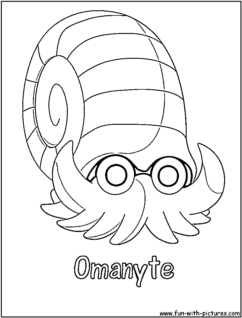 Omanyte Coloring Page 