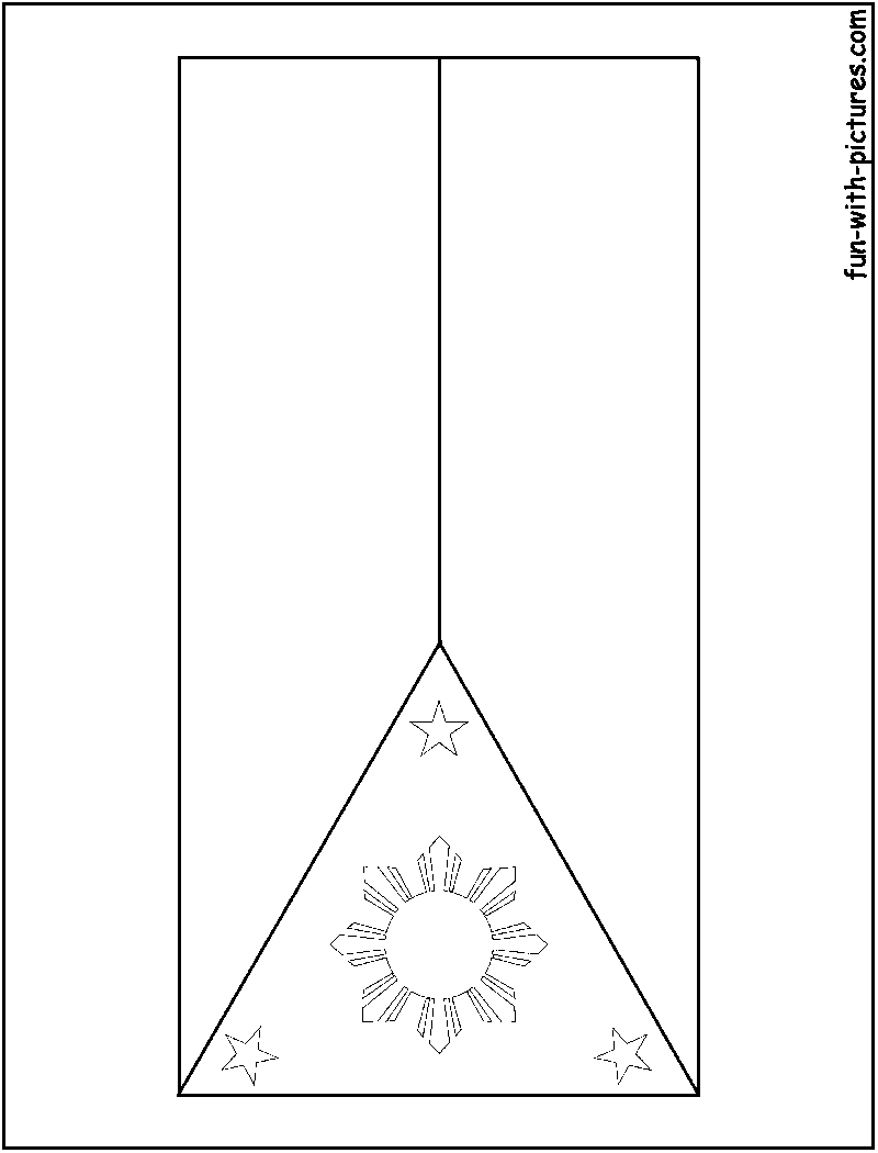 Philippines Flag  Coloring Page