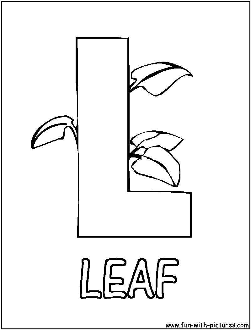 Picture Alphabets L Coloring Page 