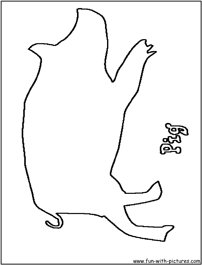Pig Coloring Page 