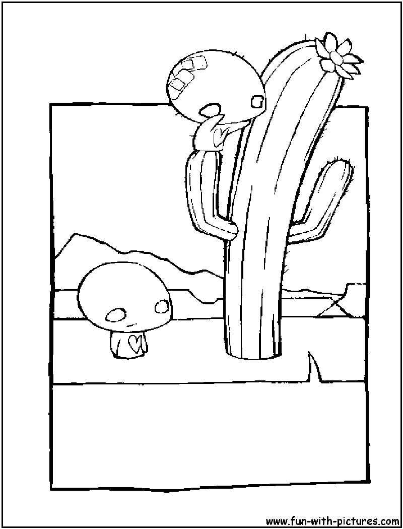 Ponzi Cactus Coloring Page 