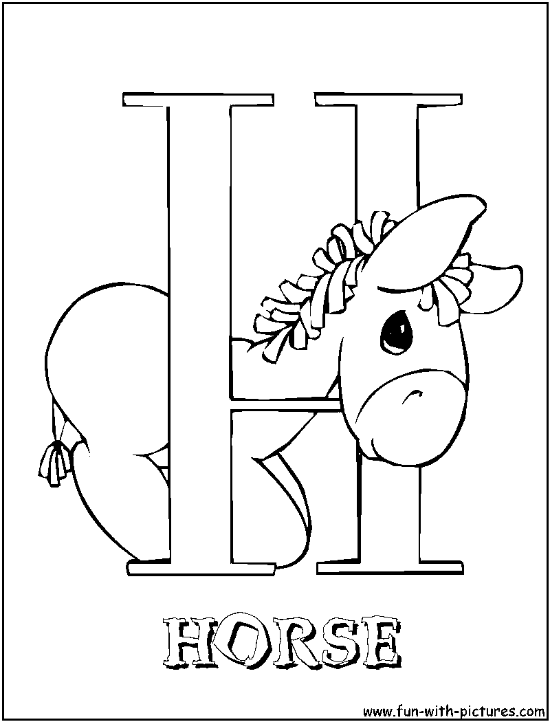 Preciousmoments H Coloring Page 