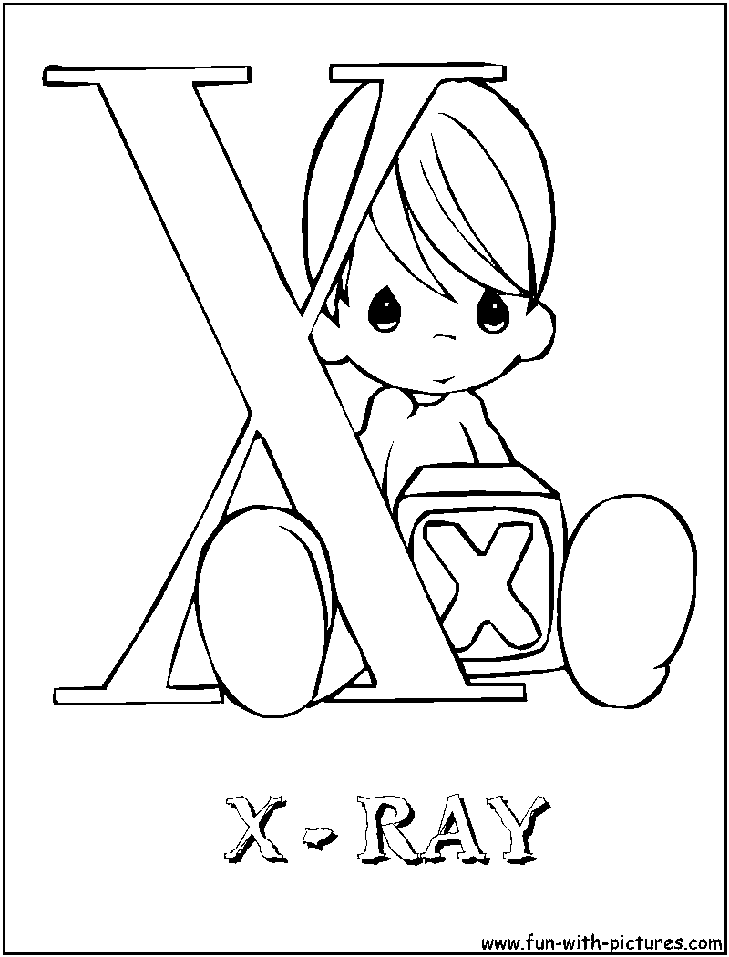 Preciousmoments X Coloring Page 