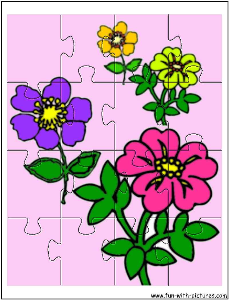 Printable Flowers2 Jigsaw