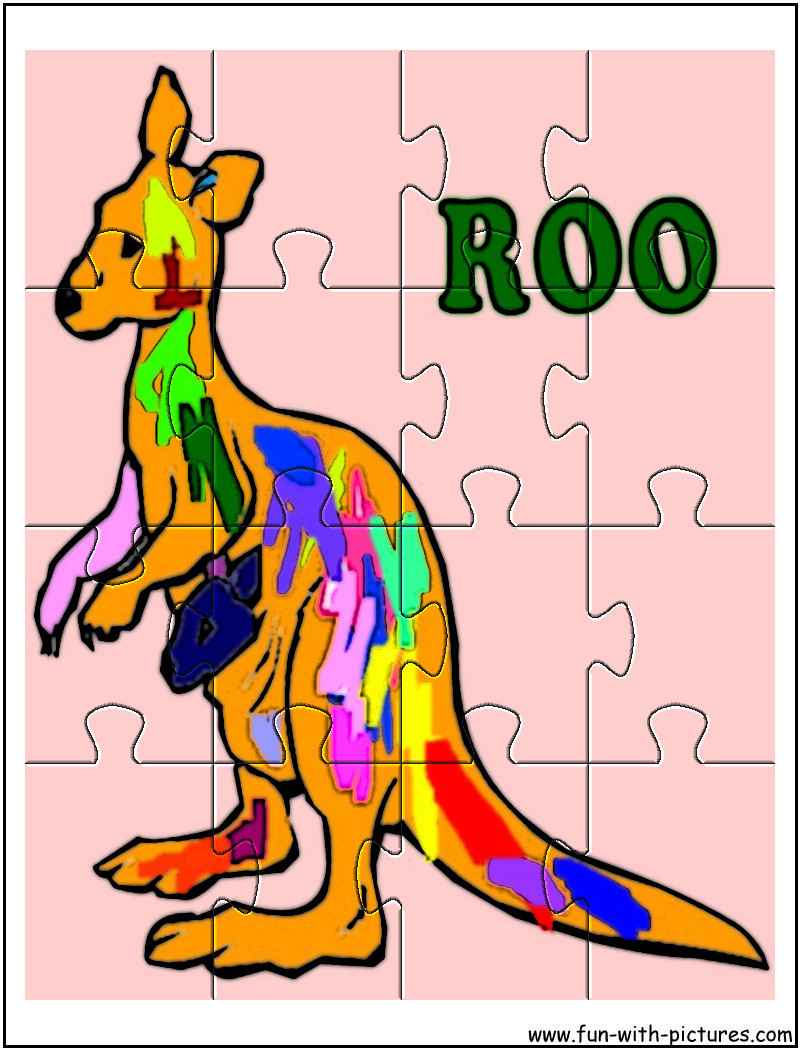 Printable Kangaroo Jigsaw