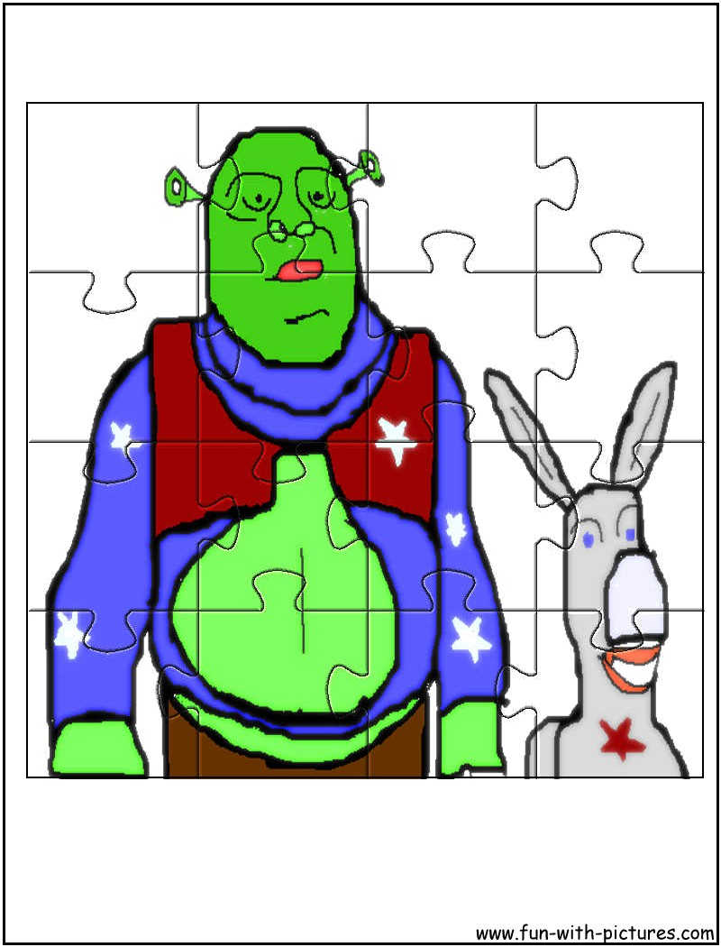 Printable Shrek Jigsaw