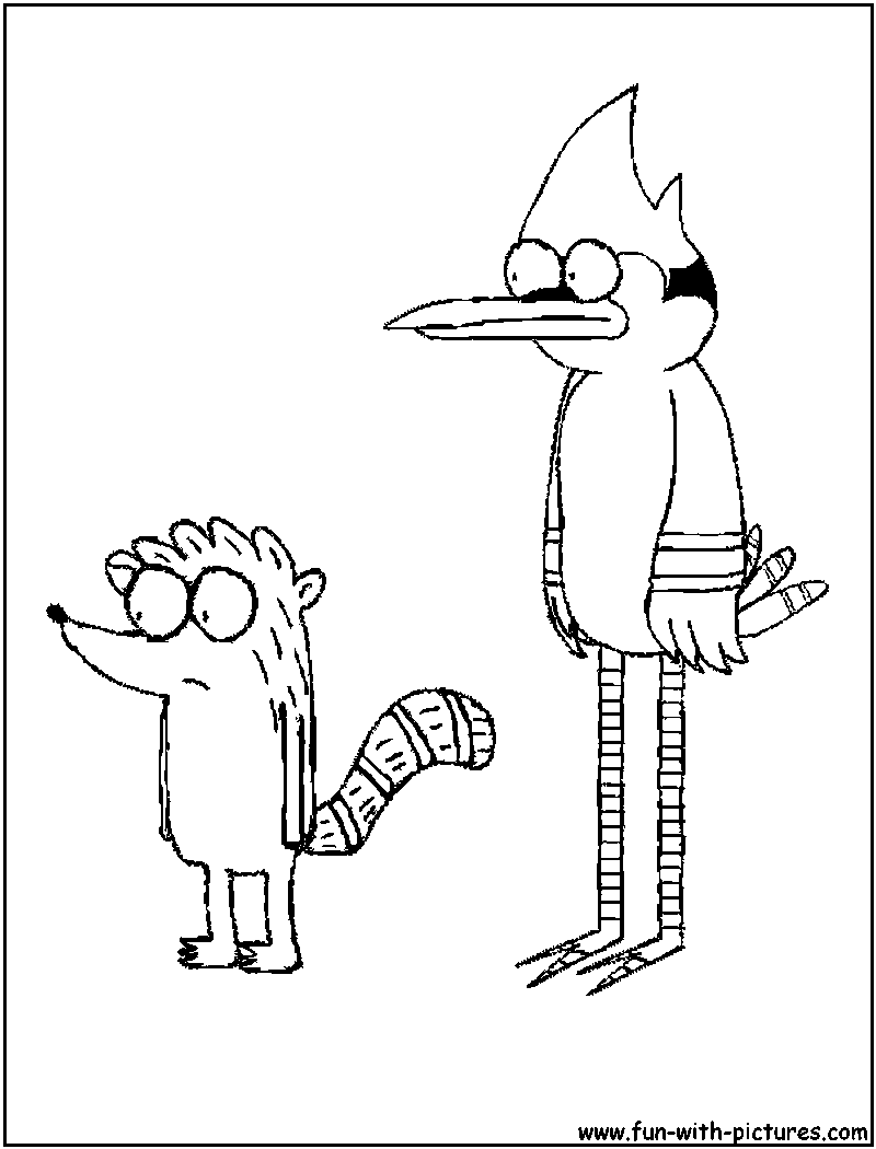 Regularshow Mordecairigby Coloring Page 