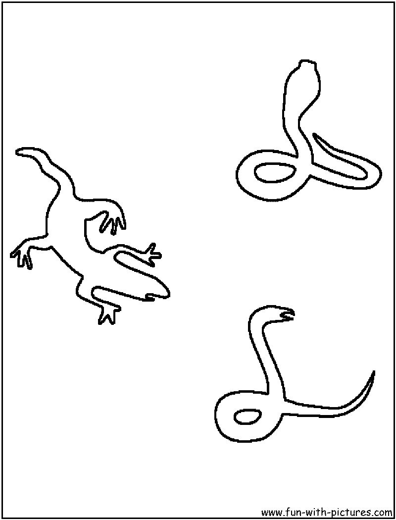 Reptiles Coloring Page 