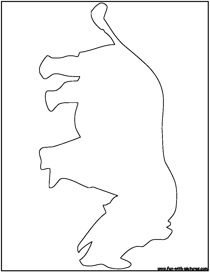 Rhinoceraus Outline Coloring Page 