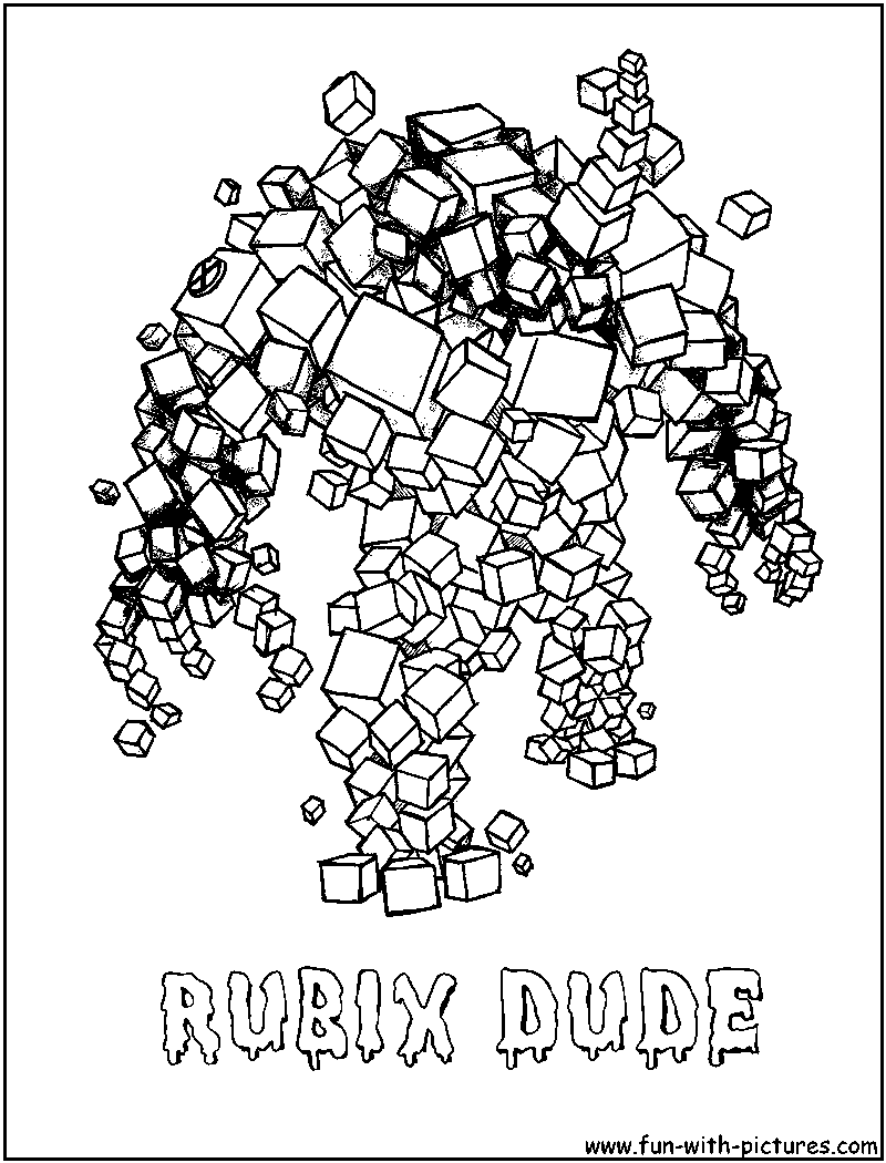 Rubixdude Coloring Page 