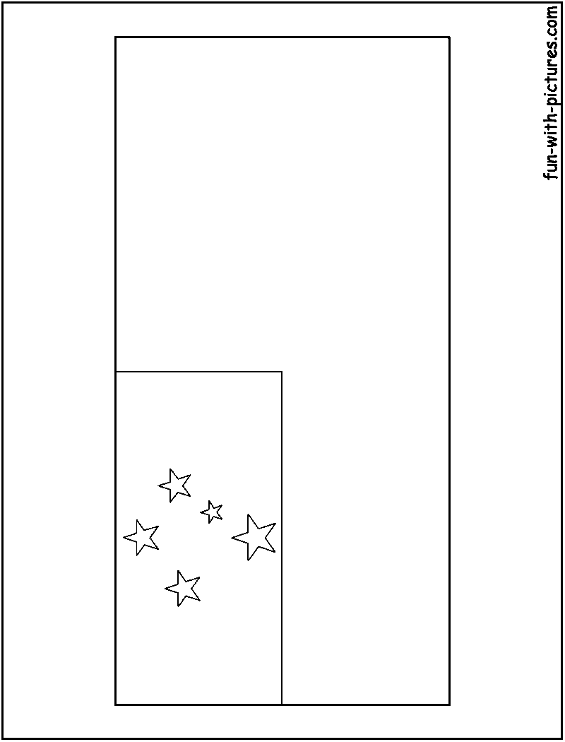 Samoa Flag  Coloring Page