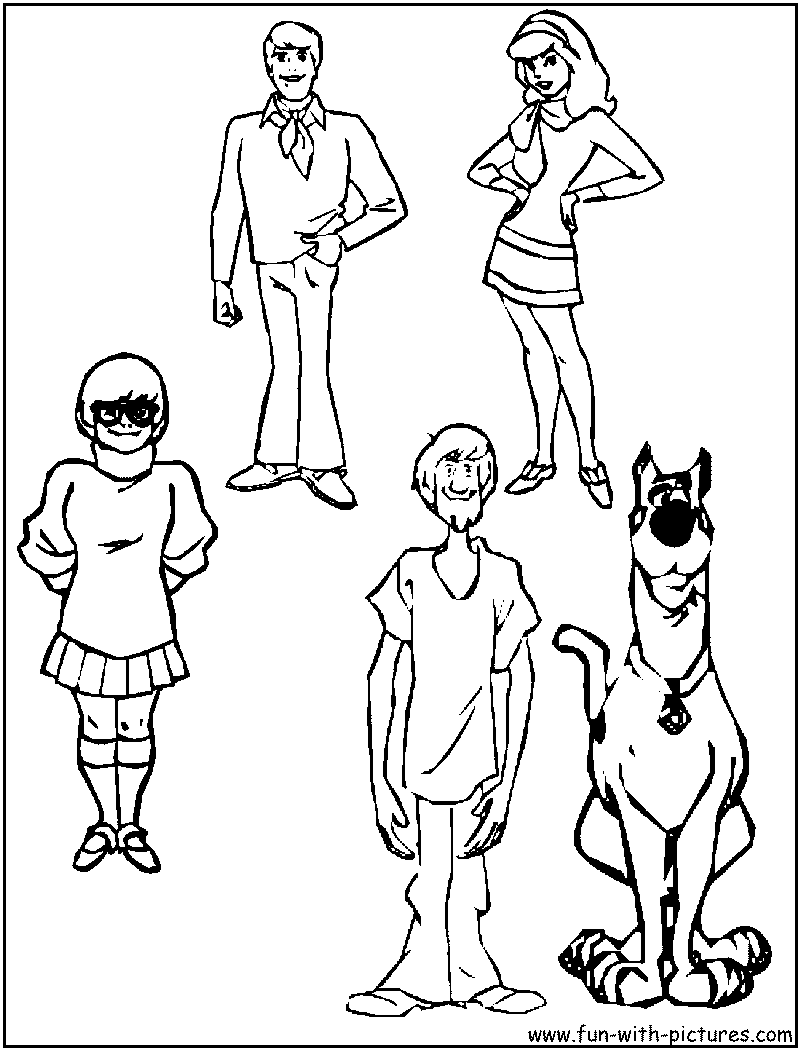 Scoobydooteam Coloring Page 