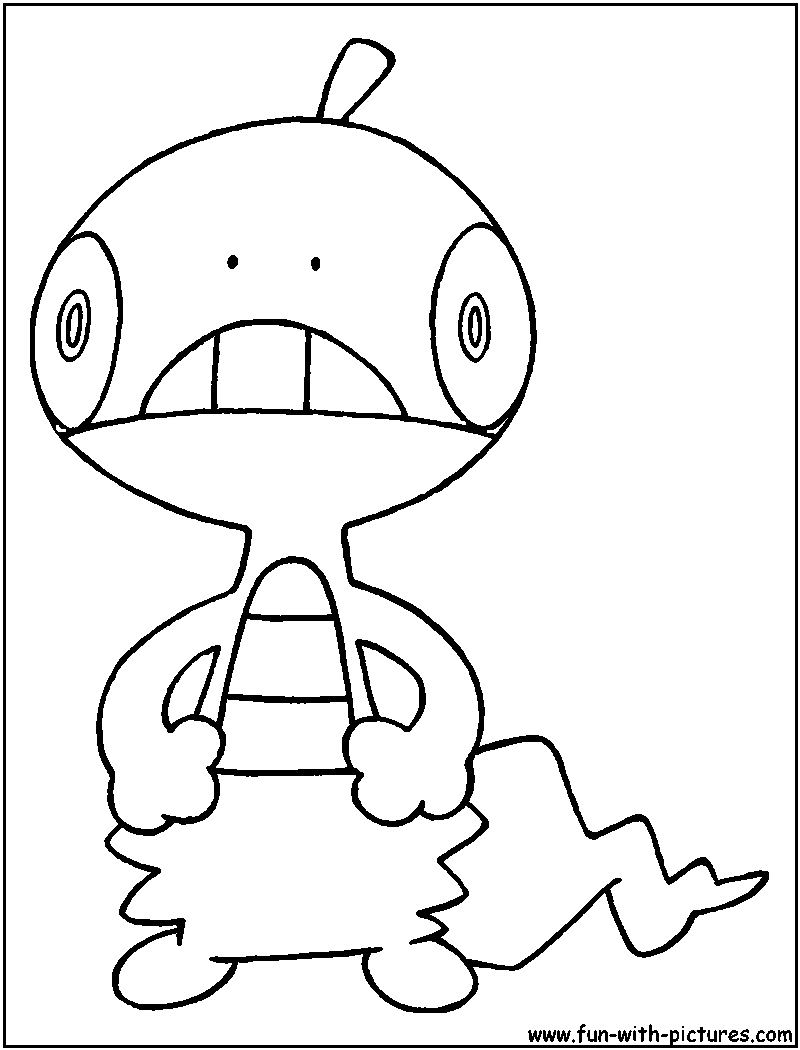 Scraggy Coloring Page 