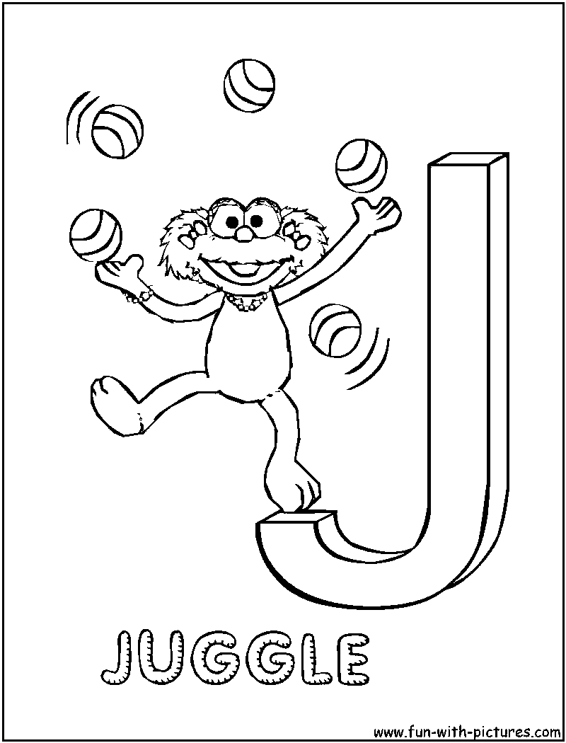 Sesamestreet J Coloring Page 