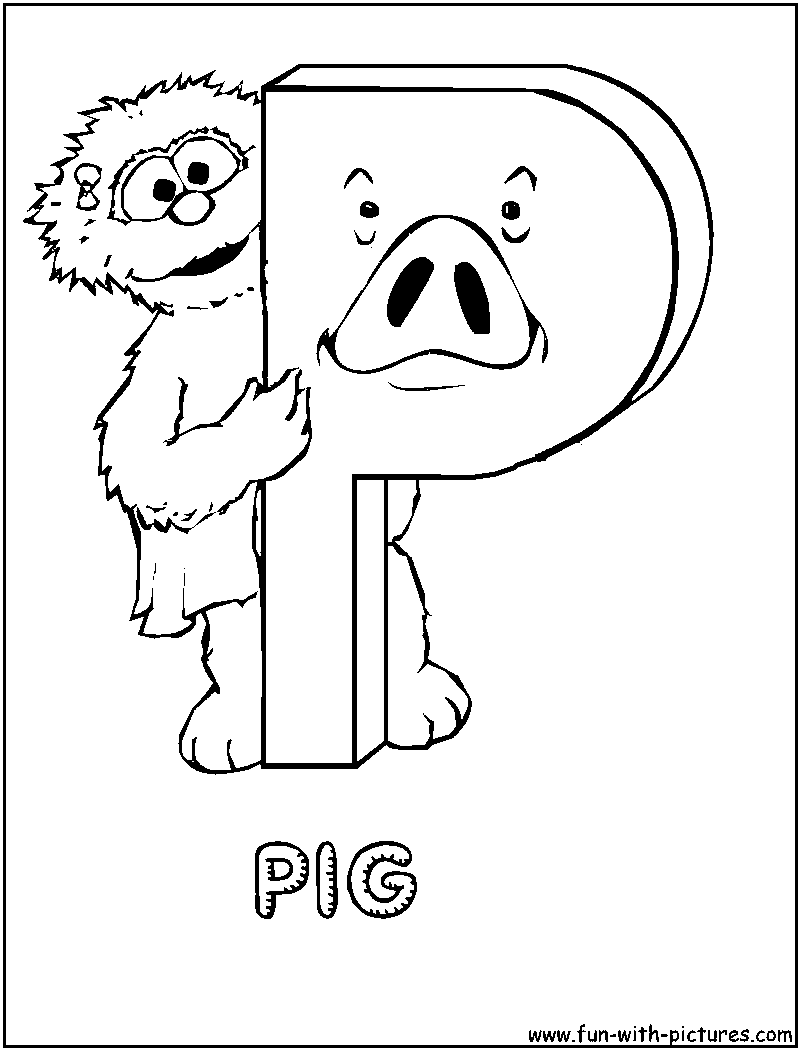 Sesamestreet P Coloring Page 