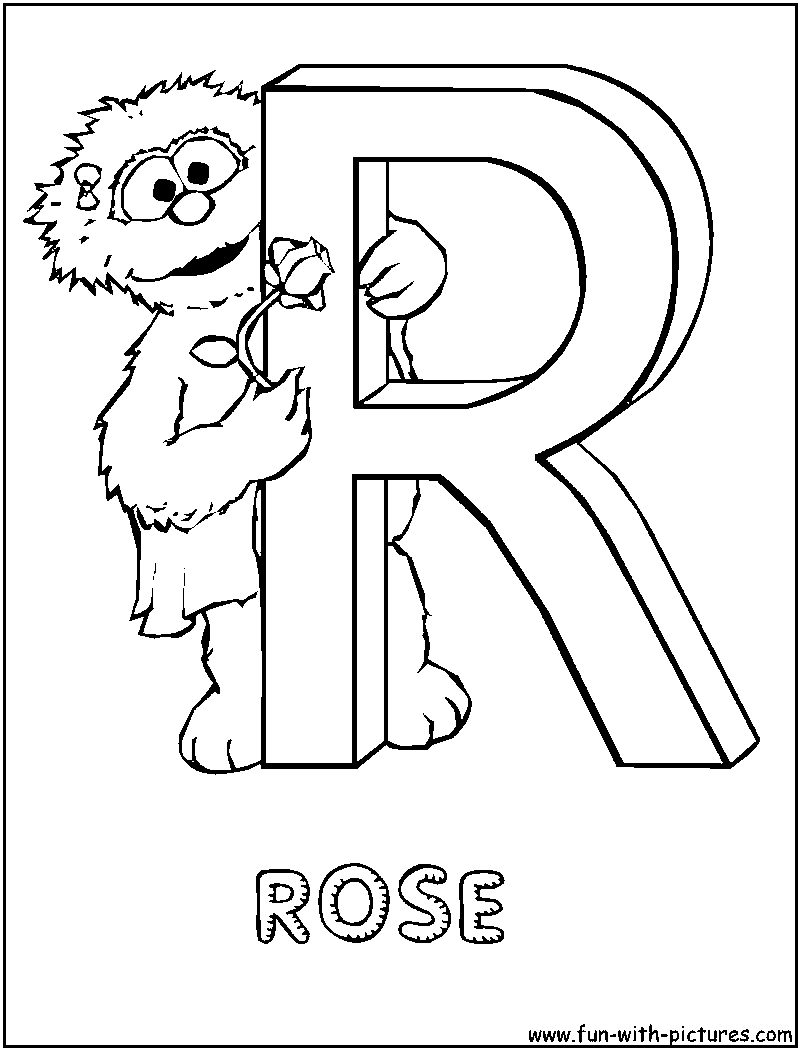 Sesamestreet R Coloring Page 