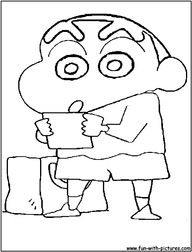 Shinchan Coloring Page 