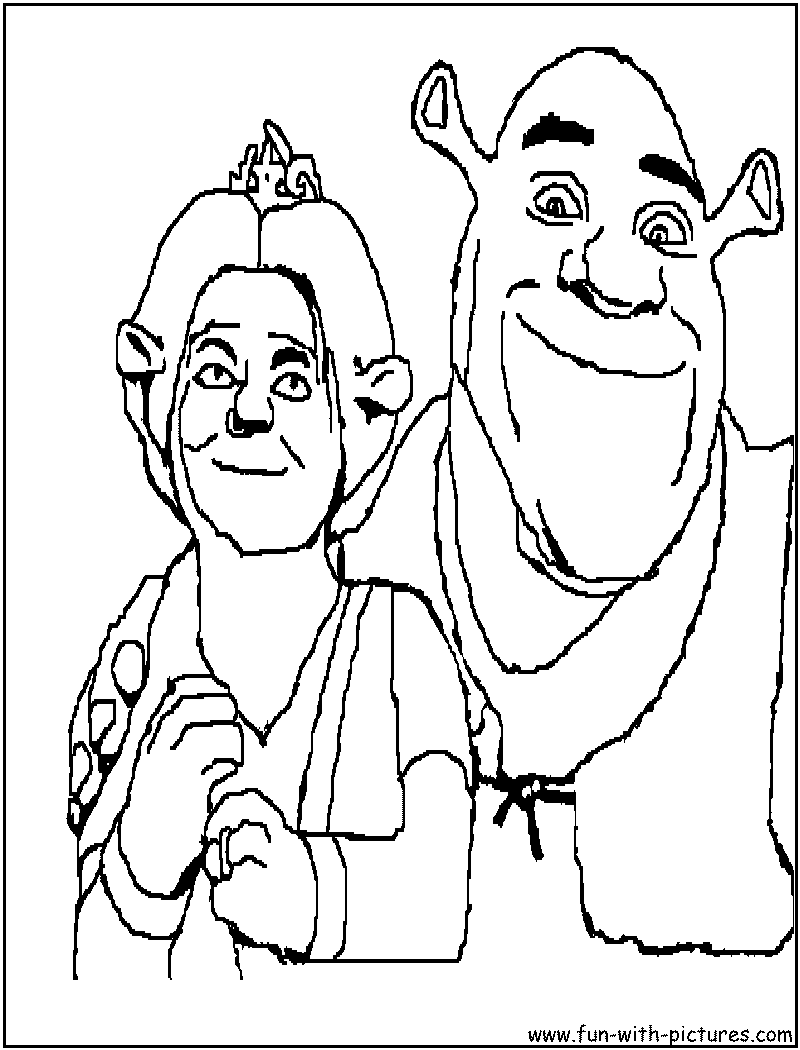 Shrek Fiona Coloring Page 