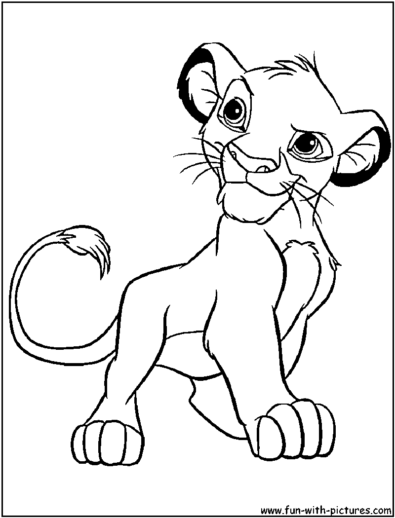 Simba Coloring Page 