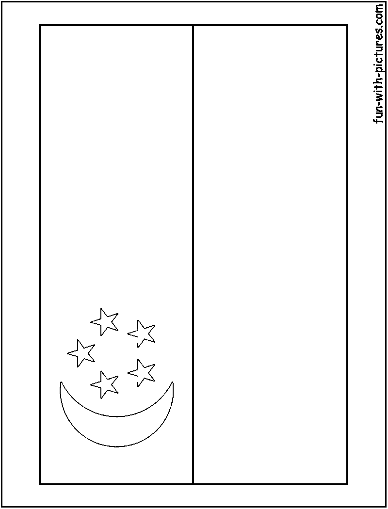 Singapore Flag  Coloring Page