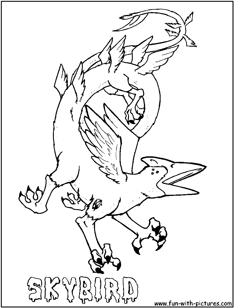 Skybird Coloring Page 