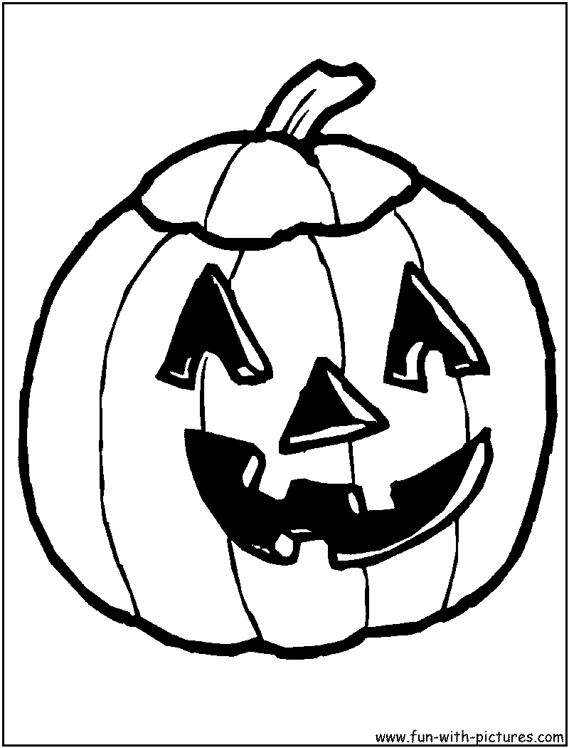 Smilingpumpkin Coloring Page 