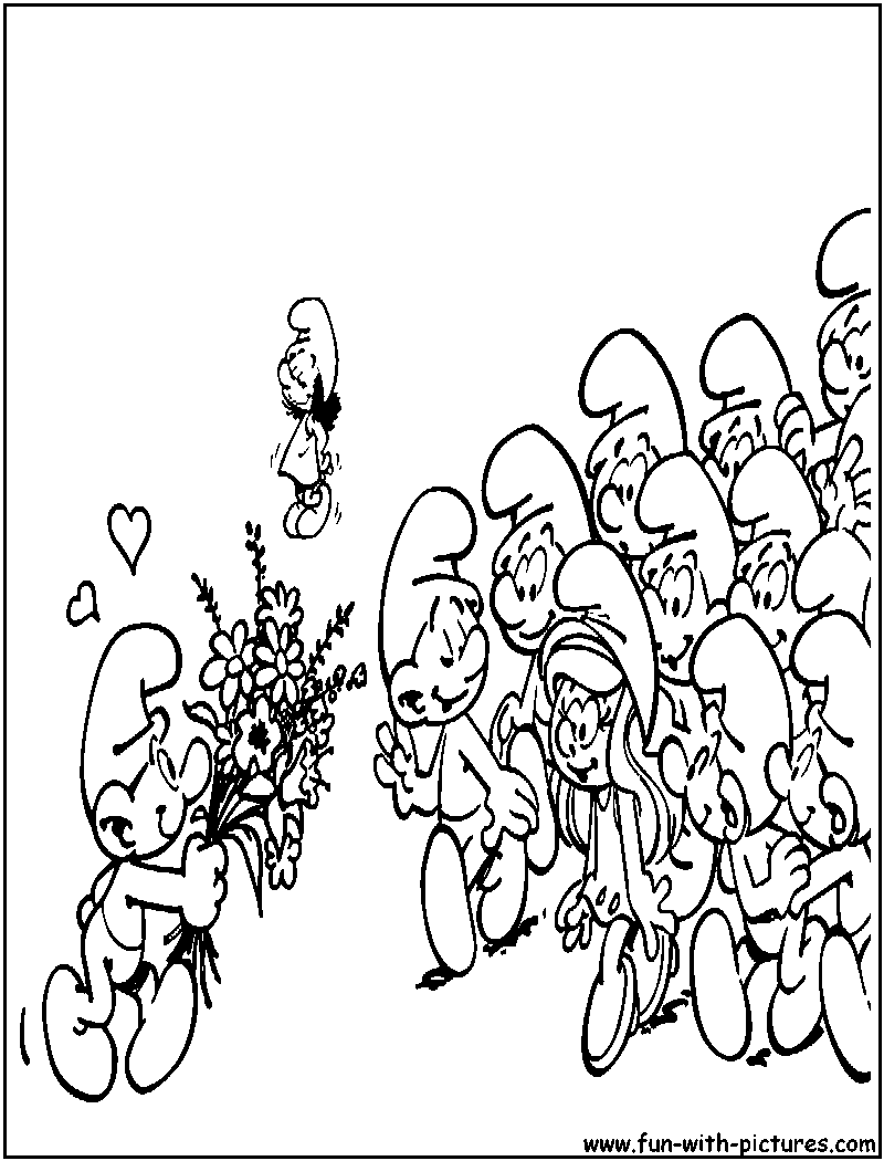 Smurfette Coloring Page 