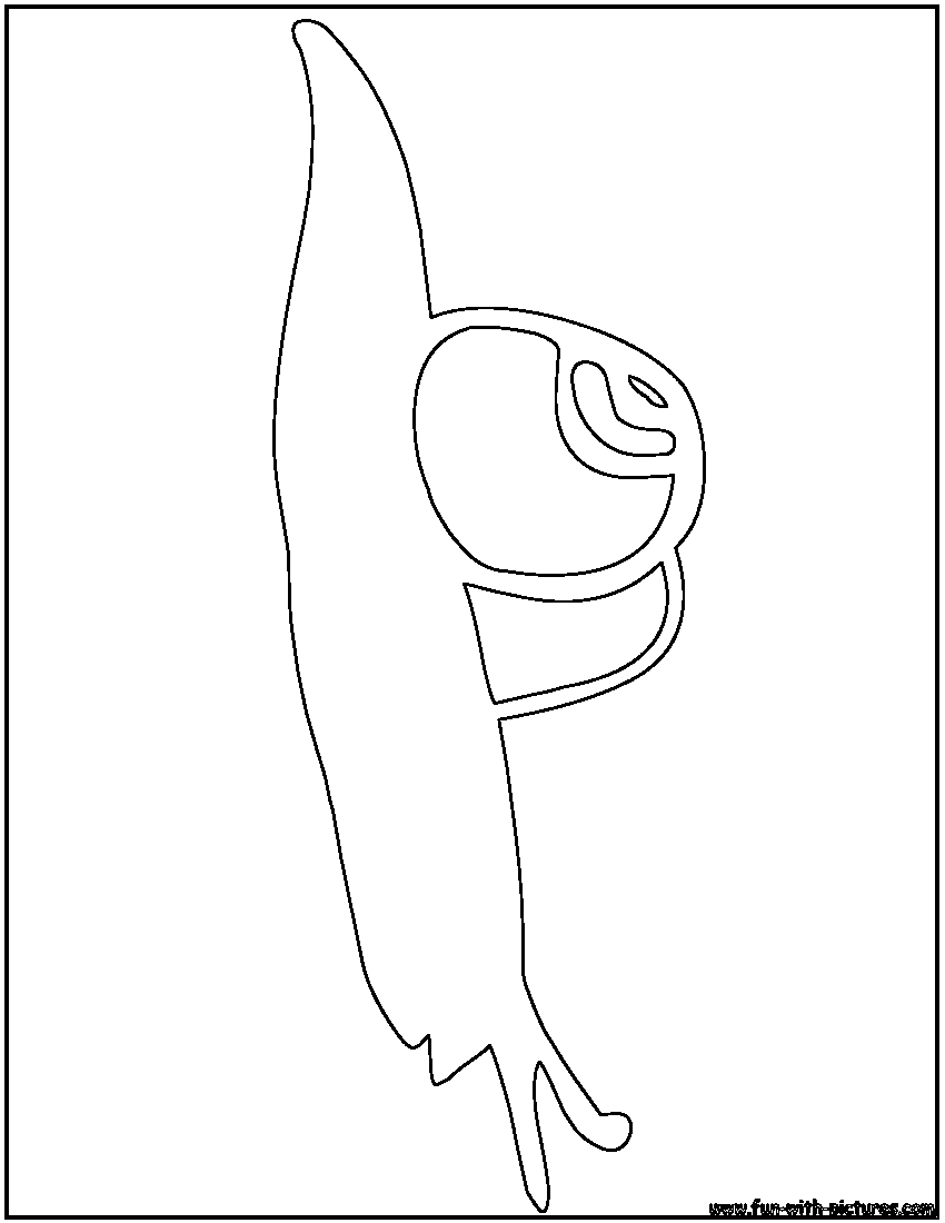 Snail Outline Coloring Page 