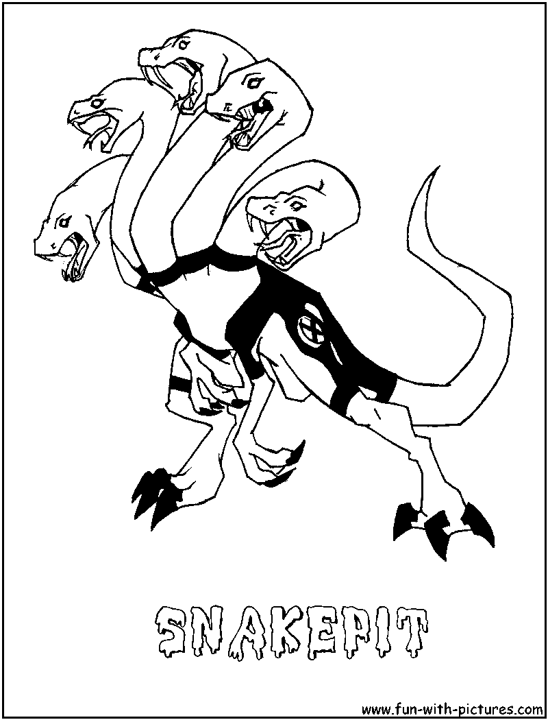 Snakepit Coloring Page 