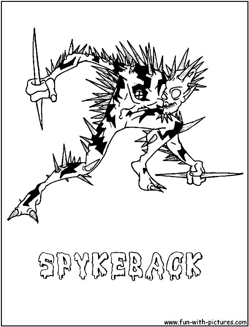 Spykeback Coloring Page 